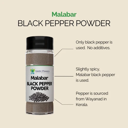 Vedic Flavors Black Pepper Powder 60g