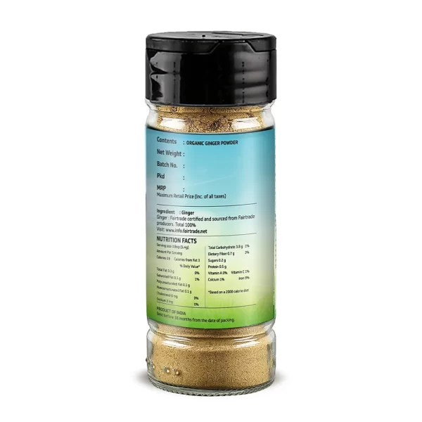Trubio Organic Ginger Powder in Flip Open Bottle - Image 3