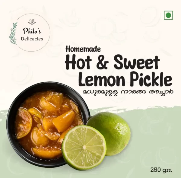 Homemade Hot & Sweet Lemon Pickle