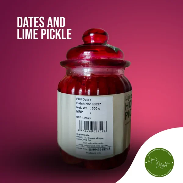 Homemade Dates & Lime Pickle 300g - Image 2