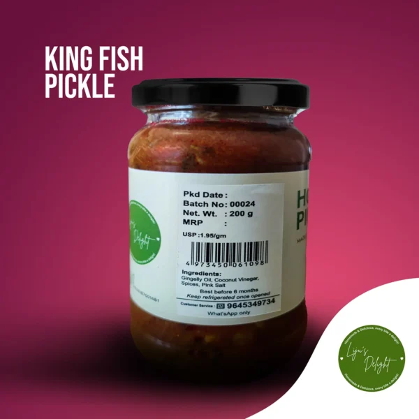 Kerala Kingfish Pickle - Home Made - 200g - Image 2