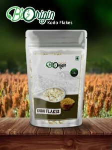 Biorigin 100% Natural Kodo Millet Flakes (Varagu Rice) in Pouch 500gms
