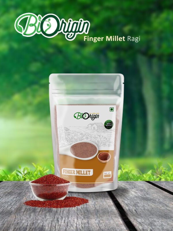 Biorigin 100% Natural Finger Millet Flakes (Ragi) in Pouch 500gms